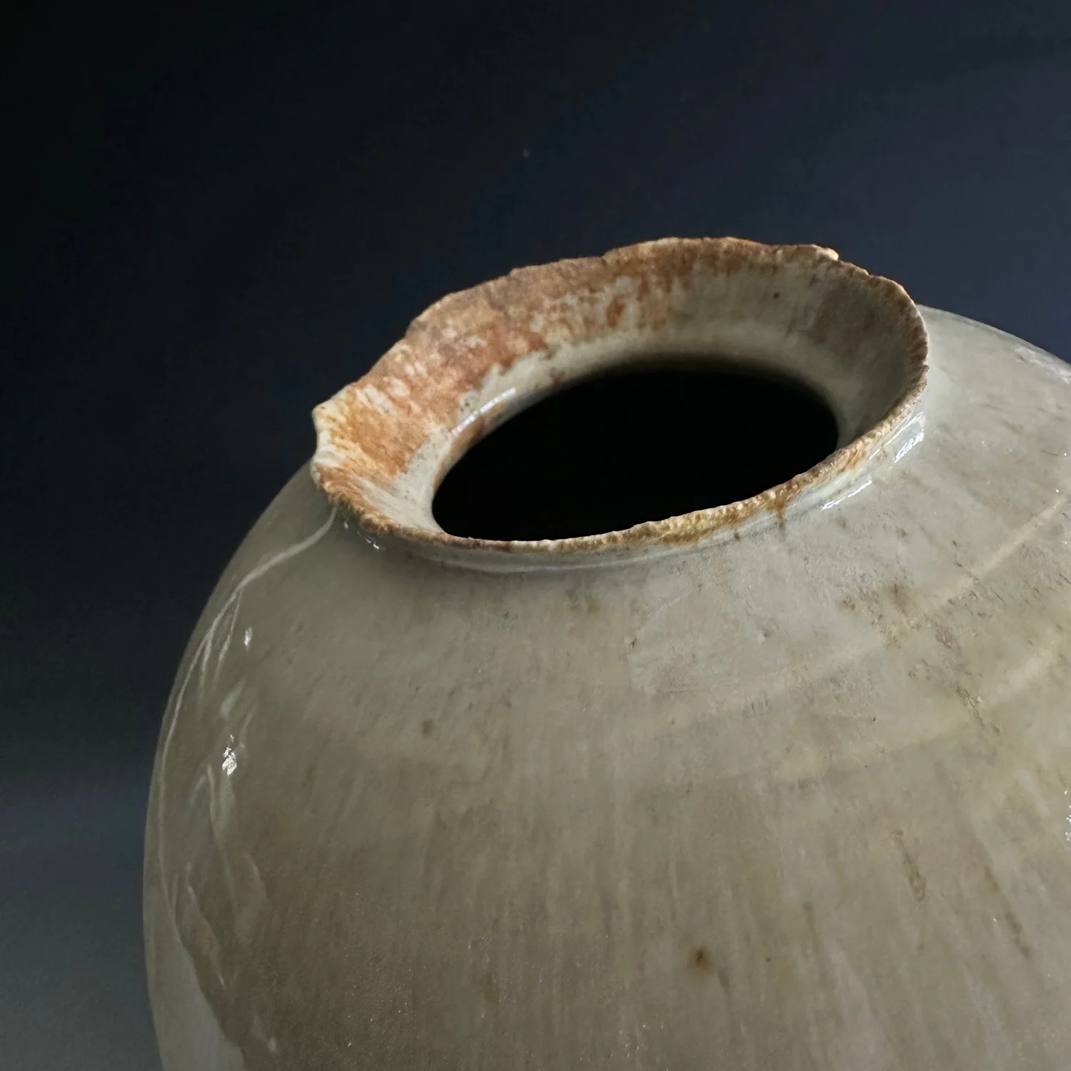 Ash Glazed Moon Vase — Jackie Sedlock Pottery